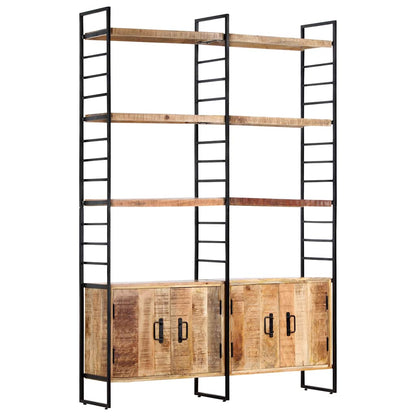 vidaXL 4-Tier Bookcase 124x30x180 cm Rough Mango Wood 6