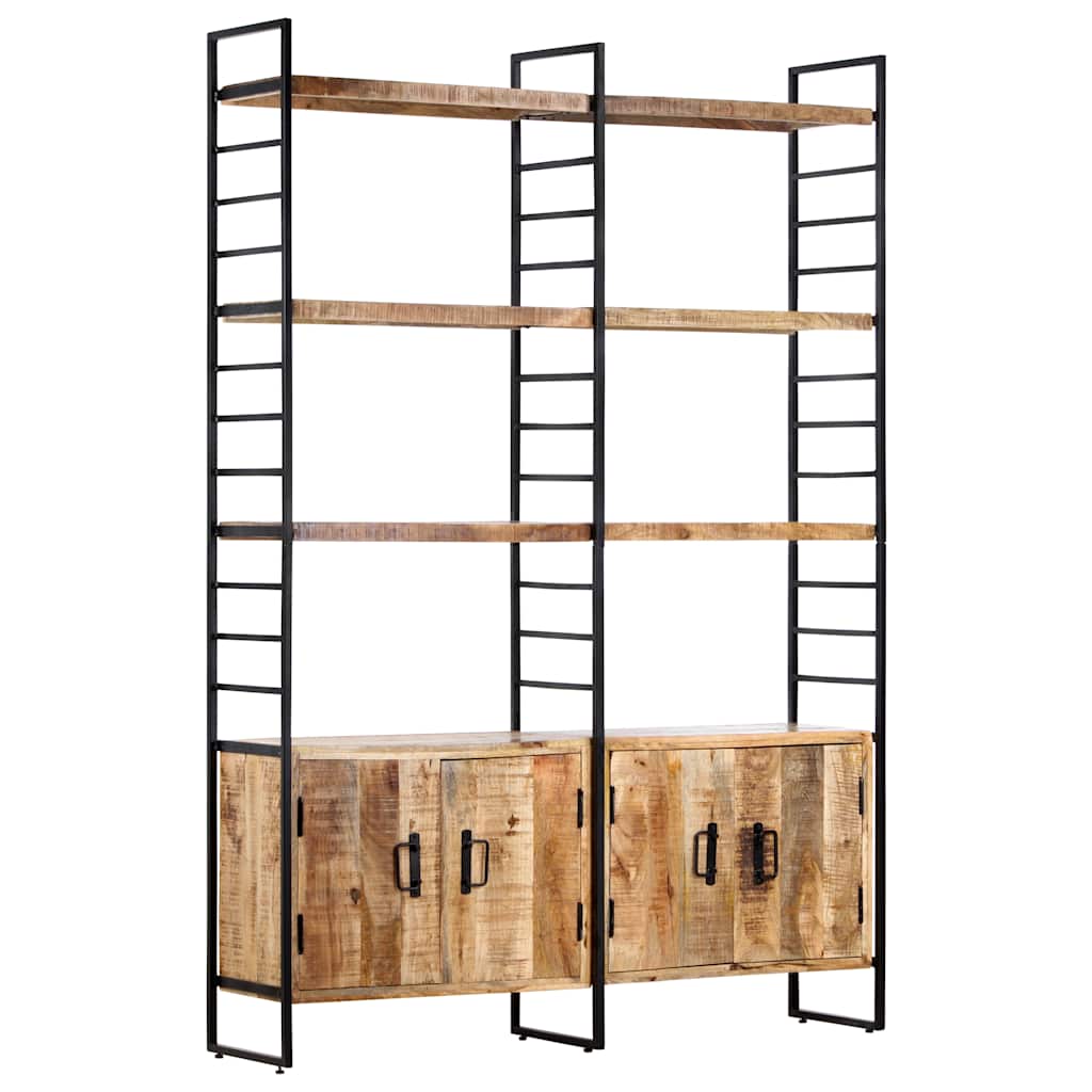 vidaXL 4-Tier Bookcase 124x30x180 cm Rough Mango Wood 4