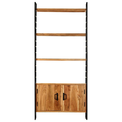 4-Tier Bookcase 80x30x180 cm Solid acacia wood