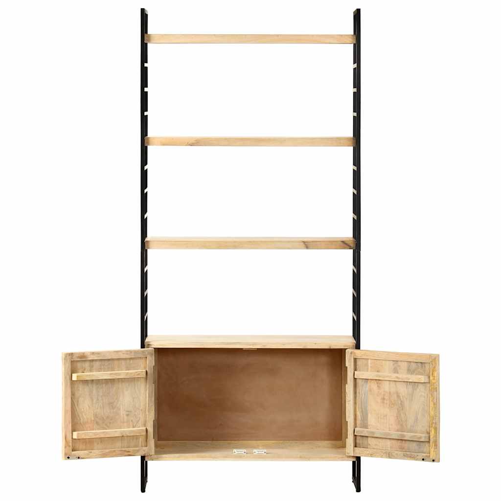 vidaXL 4-Tier Bookcase 80x30x180 cm Solid Mango Wood 3