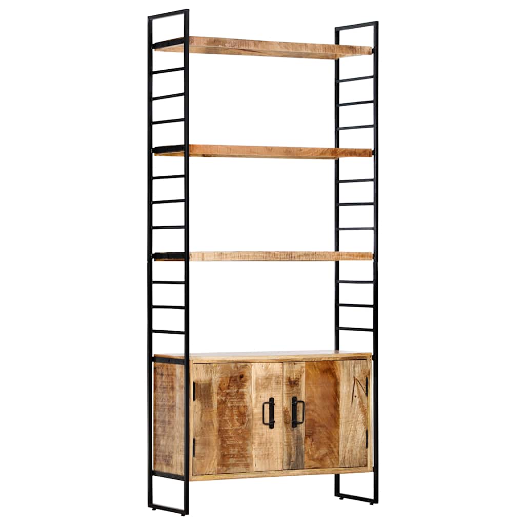 vidaXL 4-Tier Bookcase 80x30x180 cm Rough Mango Wood 1