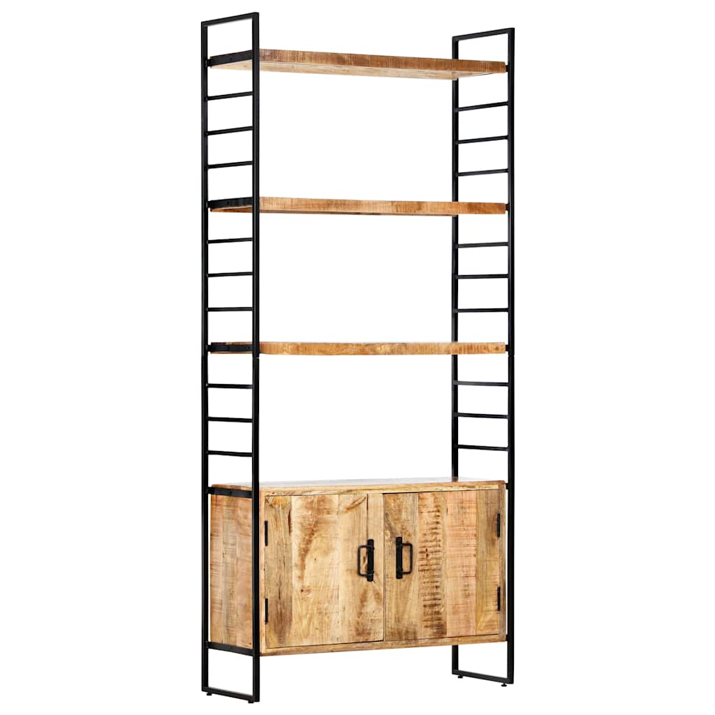 vidaXL 4-Tier Bookcase 80x30x180 cm Rough Mango Wood 5