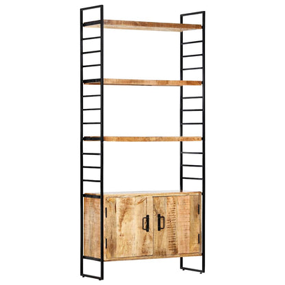vidaXL 4-Tier Bookcase 80x30x180 cm Rough Mango Wood 5