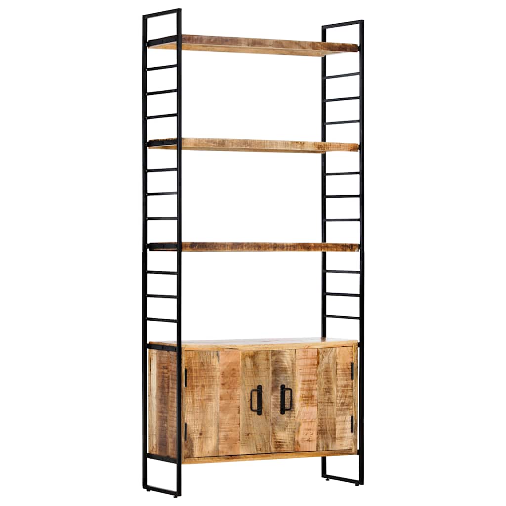 vidaXL 4-Tier Bookcase 80x30x180 cm Rough Mango Wood 6