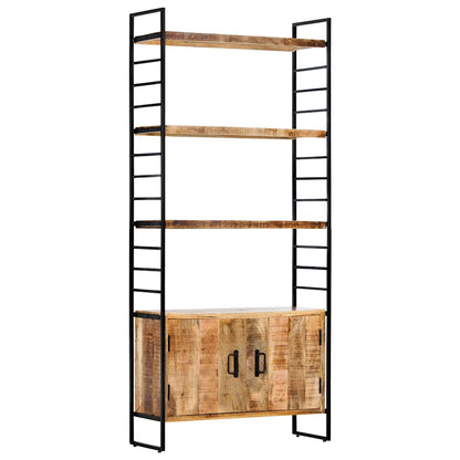 vidaXL 4-Tier Bookcase 80x30x180 cm Rough Mango Wood 6