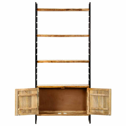 vidaXL 4-Tier Bookcase 80x30x180 cm Rough Mango Wood 3
