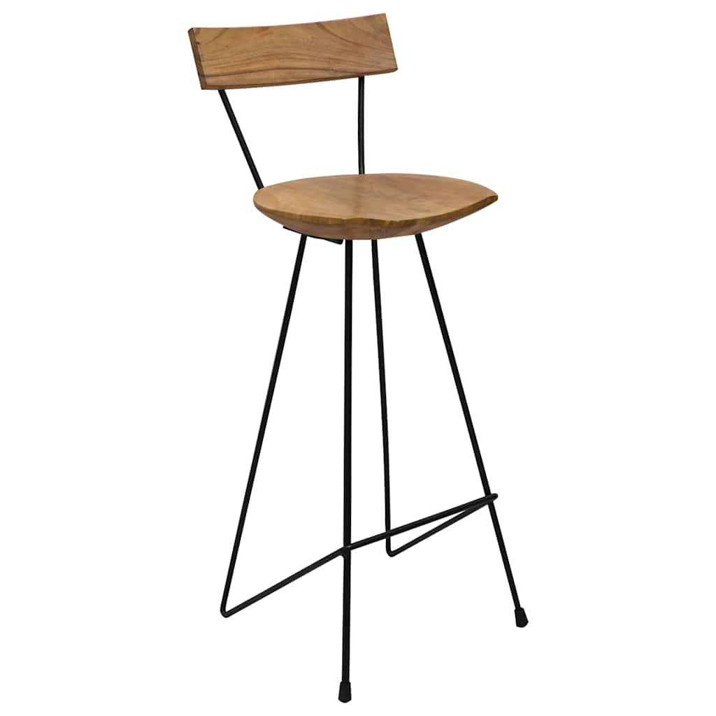 vidaXL Bar Stools 2 pcs Solid Teak Wood 2