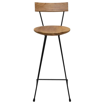 vidaXL Bar Stools 2 pcs Solid Teak Wood 3