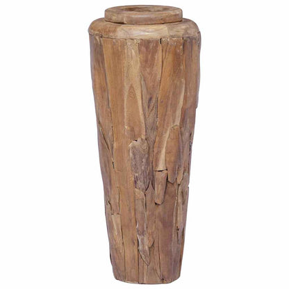 285209 vidaXL Decoration Vase 40x100 cm Solid Teak Wood 1