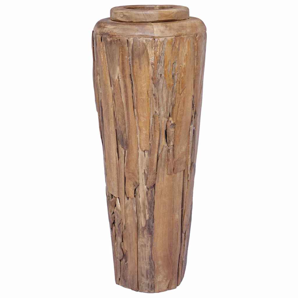 285209 vidaXL Decoration Vase 40x100 cm Solid Teak Wood 3