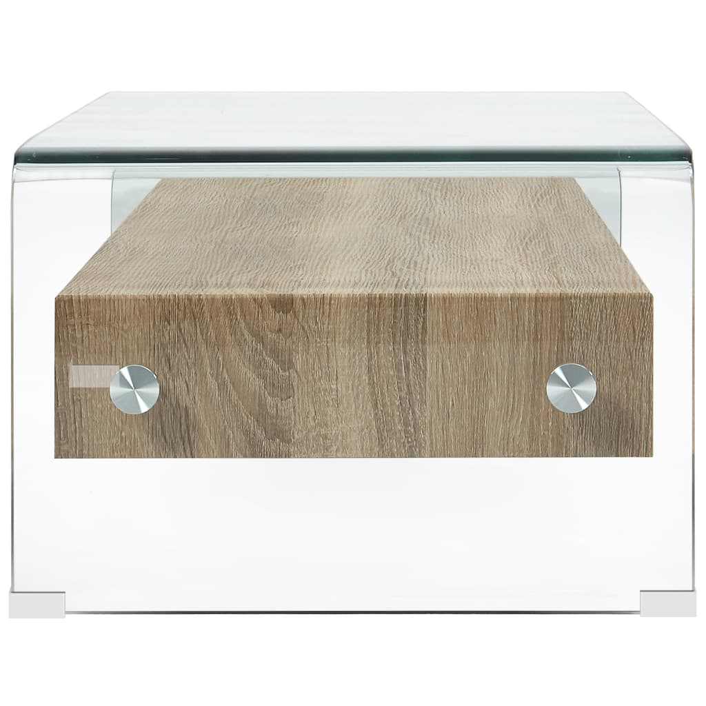 vidaXL Coffee Table Clear 98x45x31 cm Tempered Glass 3