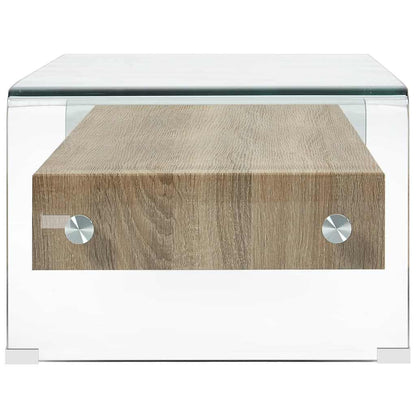 vidaXL Coffee Table Clear 98x45x31 cm Tempered Glass 3