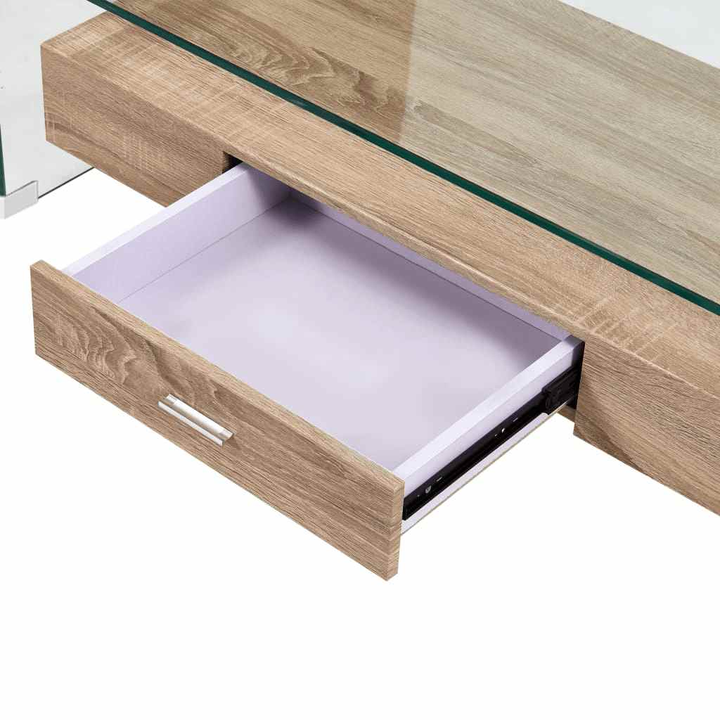 vidaXL Coffee Table Clear 98x45x31 cm Tempered Glass 4