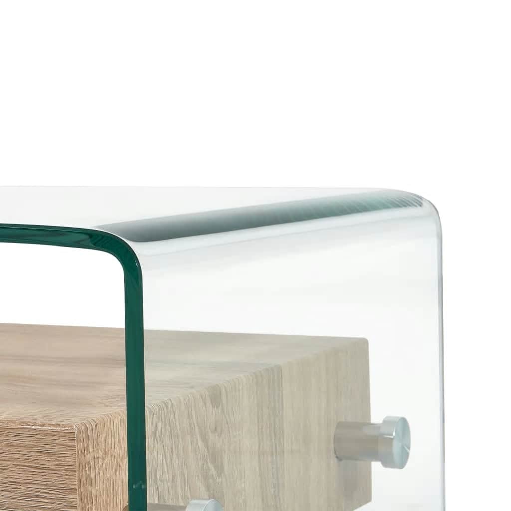 vidaXL Coffee Table Clear 98x45x31 cm Tempered Glass 5