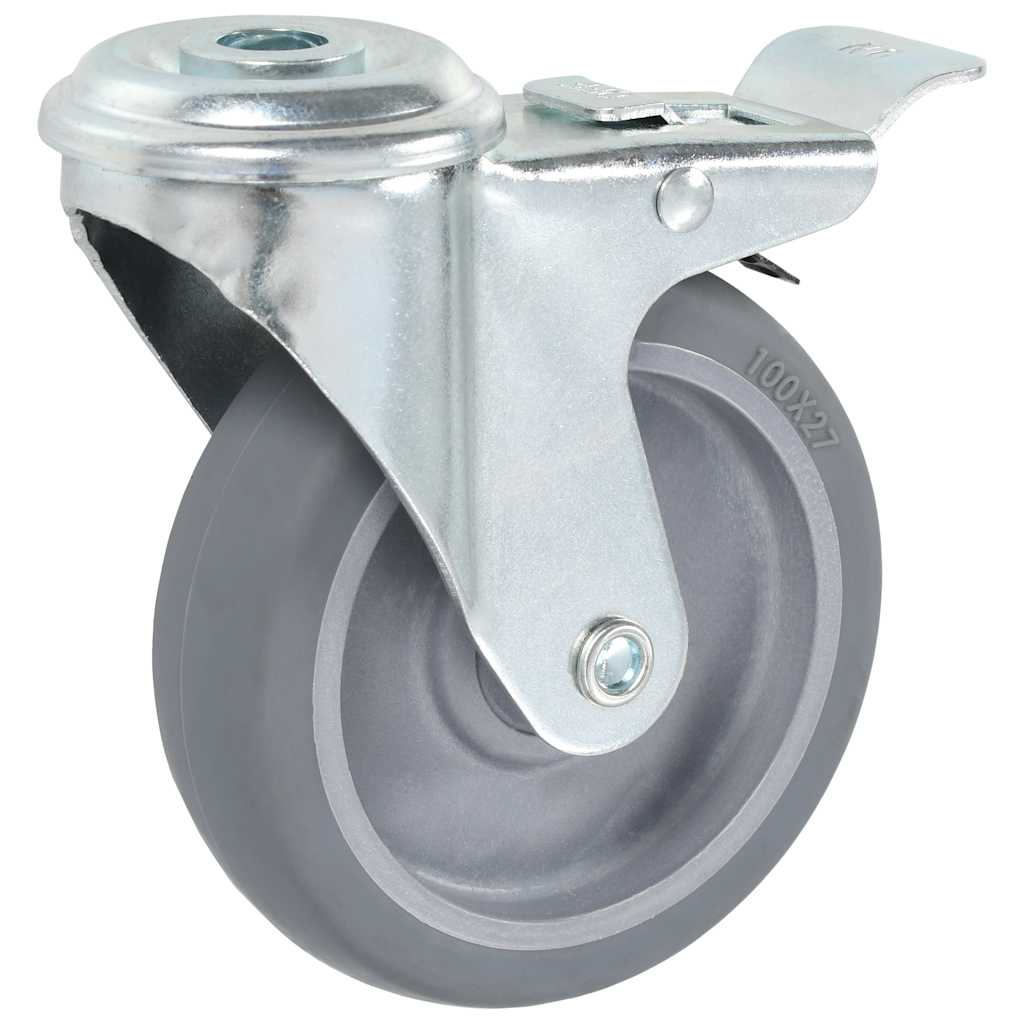 vidaXL 32 pcs Bolt Hole Swivel Casters 100 mm 3