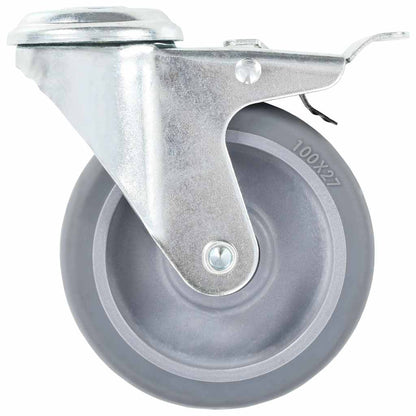 vidaXL 32 pcs Bolt Hole Swivel Casters 100 mm 4