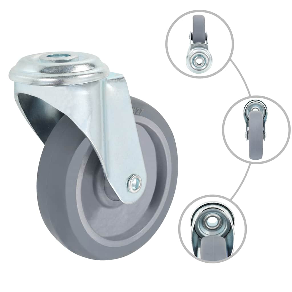 vidaXL 32 pcs Bolt Hole Swivel Casters 100 mm 2