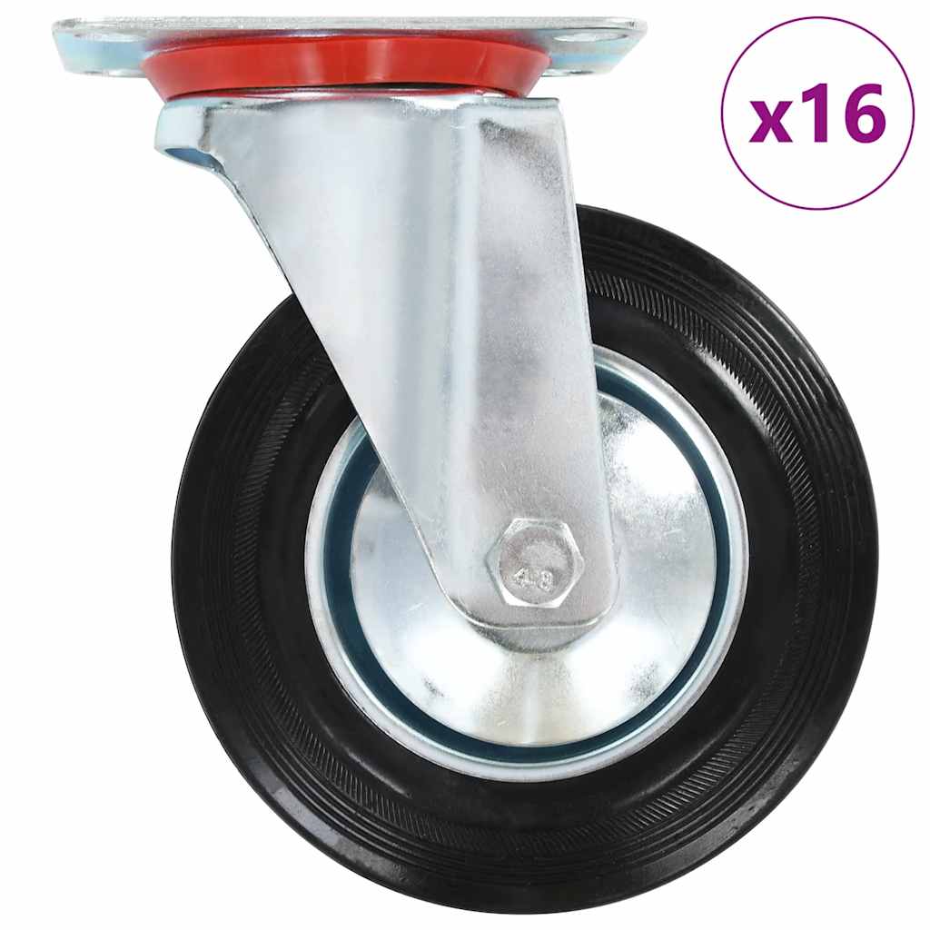 vidaXL 16 pcs Swivel Casters 160 mm 1