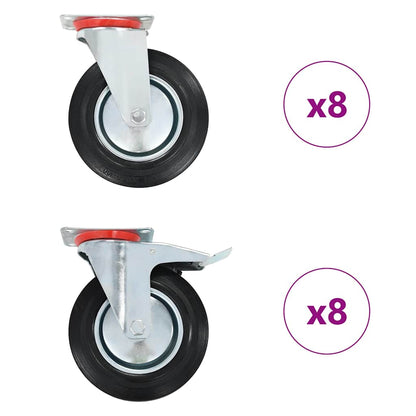 vidaXL 16 pcs Swivel Casters 200 mm 1