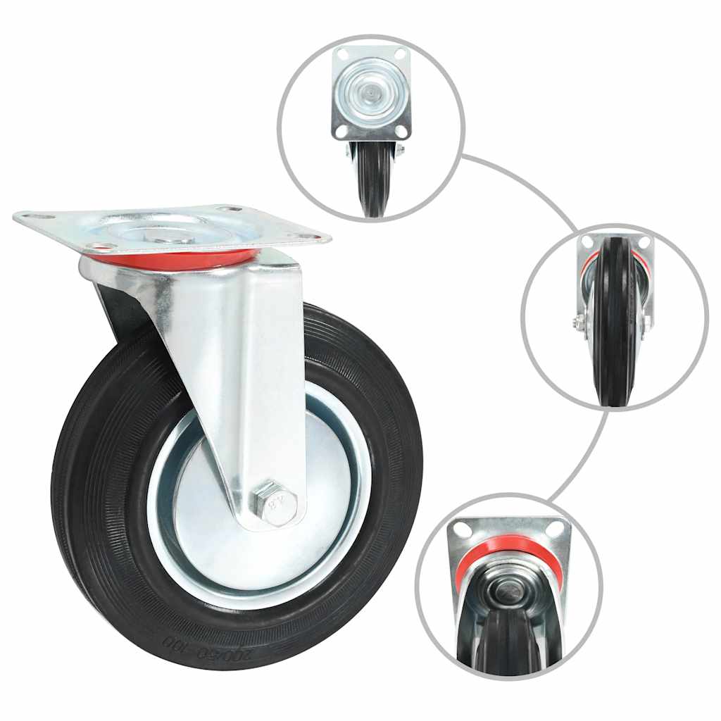 vidaXL 16 pcs Swivel Casters 200 mm 6