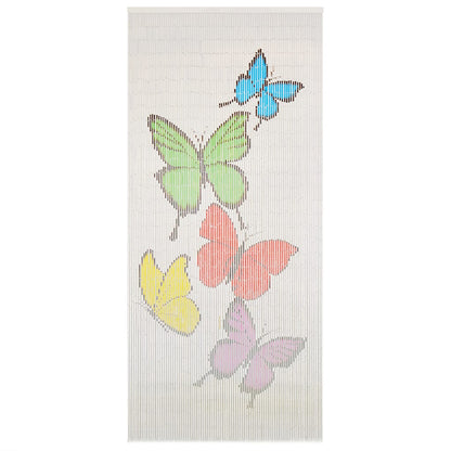 Insect Door Curtain Multicolor Bamboo Width 90 cm Butterfly