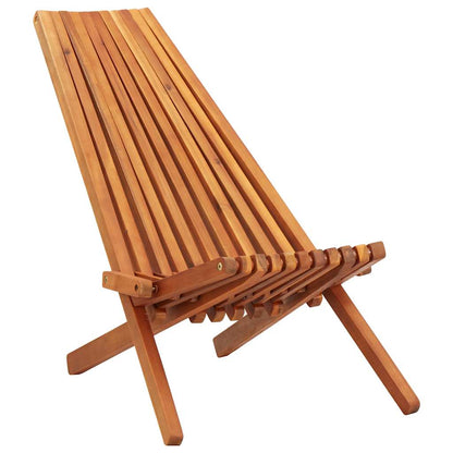 vidaXL Folding Outdoor Lounge Chairs 2 pcs Solid Acacia Wood 2