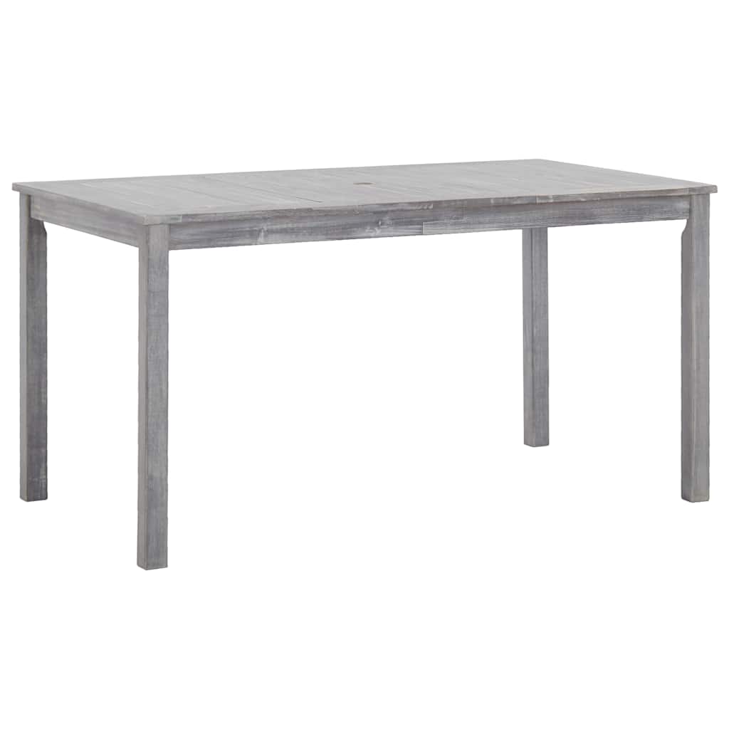 vidaXL 5 Piece Outdoor Dining Set Grey Solid Acacia Wood 2