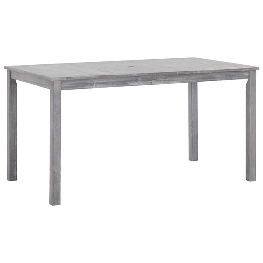 vidaXL 5 Piece Outdoor Dining Set Grey Solid Acacia Wood 2