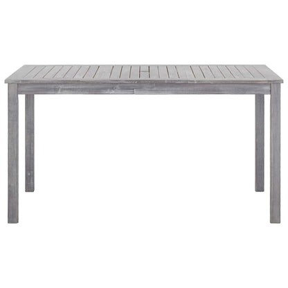 vidaXL 5 Piece Outdoor Dining Set Grey Solid Acacia Wood 3