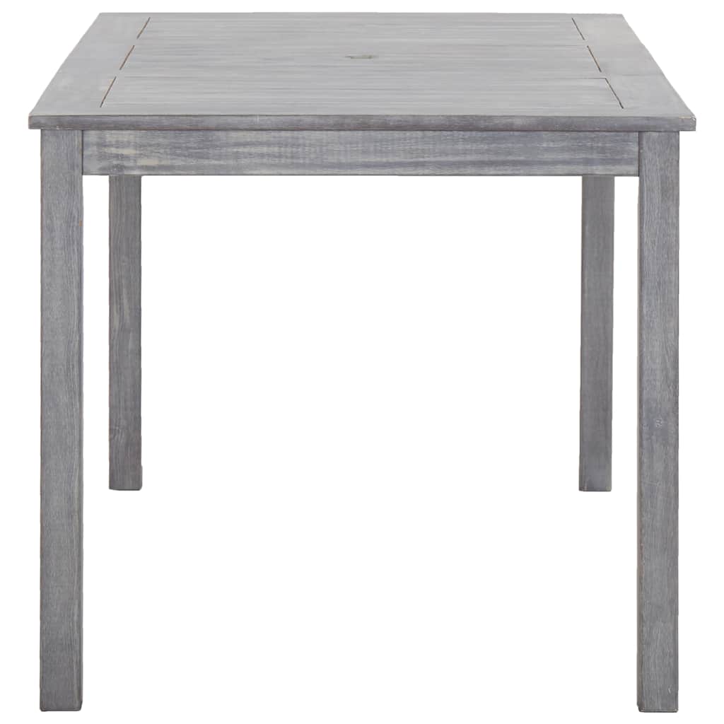 vidaXL 5 Piece Outdoor Dining Set Grey Solid Acacia Wood 4
