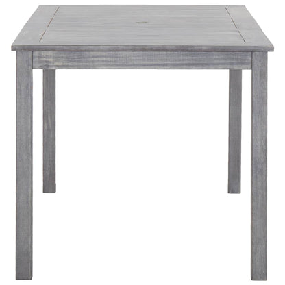 vidaXL 5 Piece Outdoor Dining Set Grey Solid Acacia Wood 4
