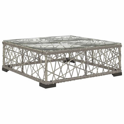 46813 vidaXL 5 Piece Garden Lounge Set with Cushions Poly Rattan Grey 4
