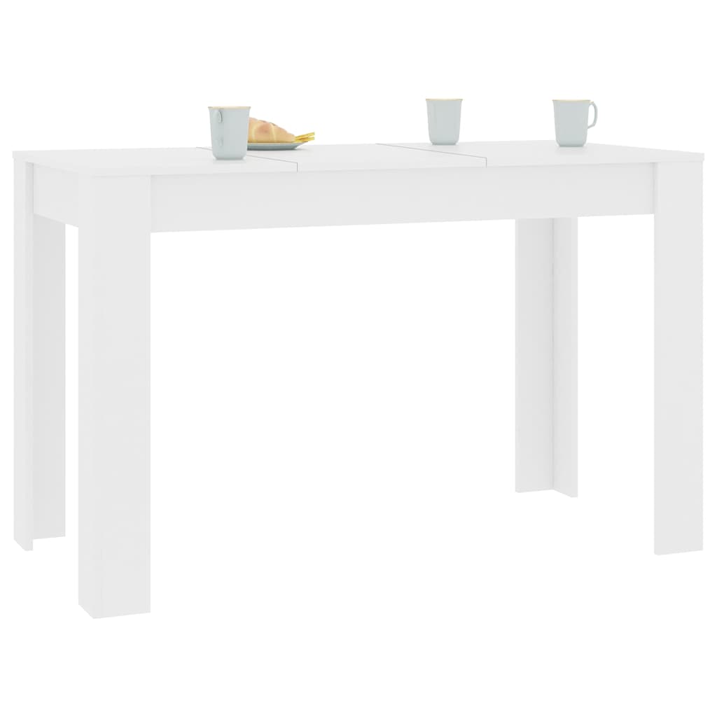 Dining Table 120x60x76 cm Engineered Wood White