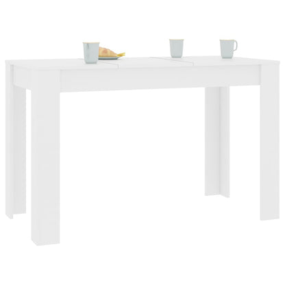 Dining Table 120x60x76 cm Engineered Wood White