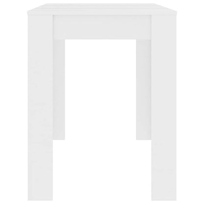 Dining Table 120x60x76 cm Engineered Wood White