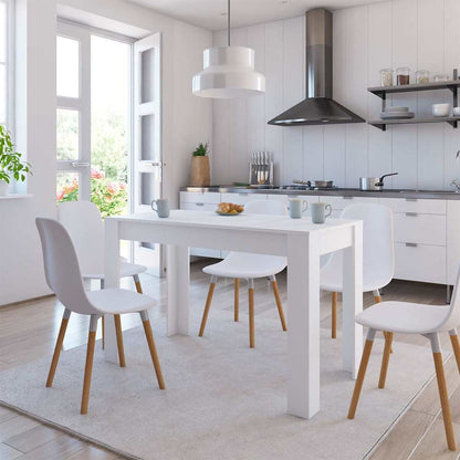 Dining Table 120x60x76 cm Engineered Wood White
