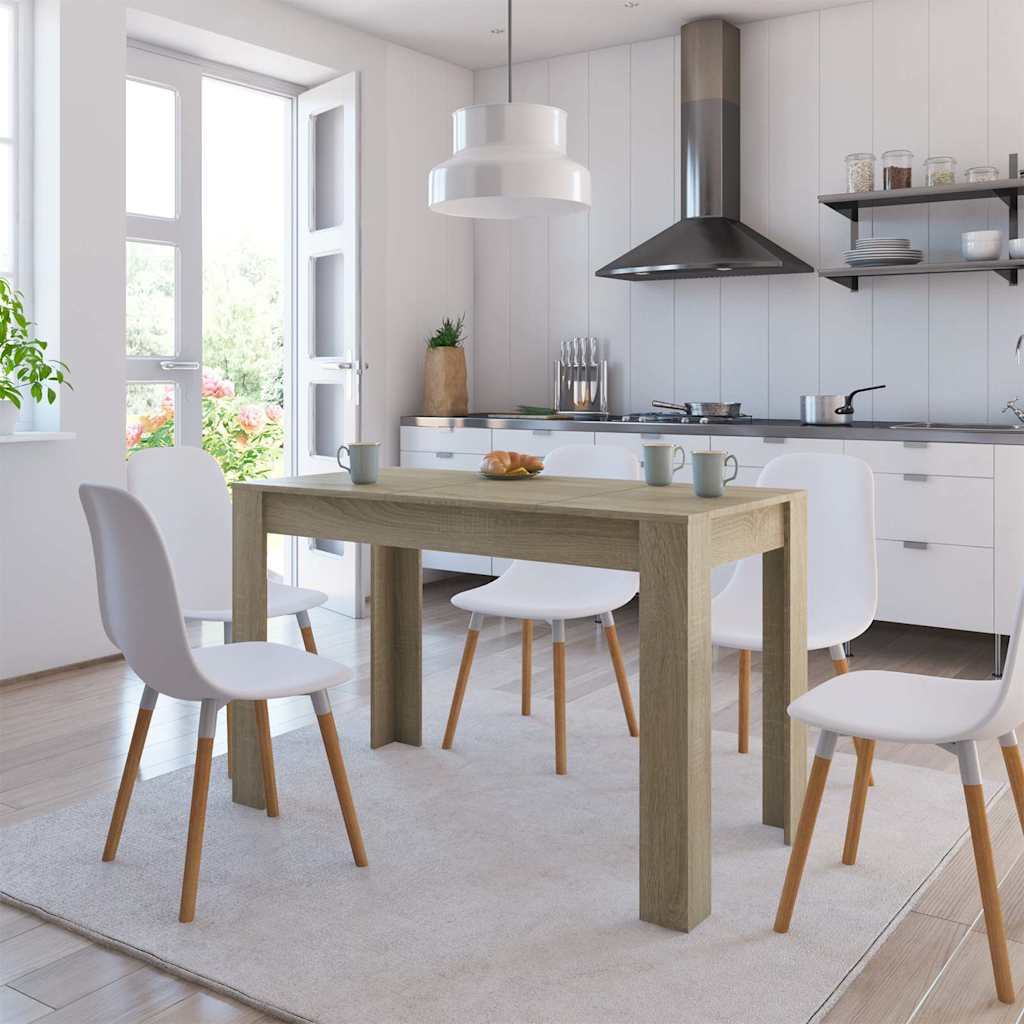 Dining Table 120x60x76 cm Engineered Wood Sonoma oak