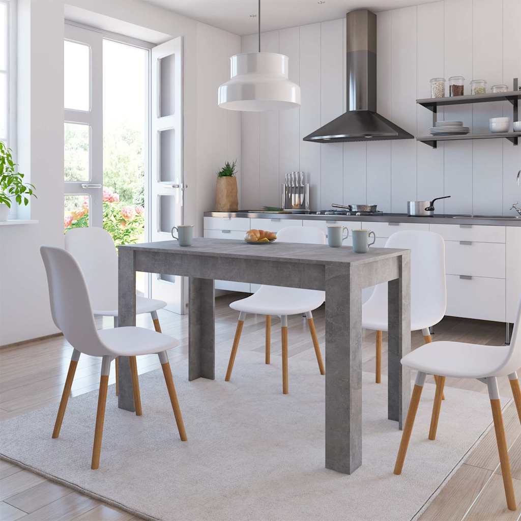 Dining Table 120x60x76 cm Engineered Wood Concrete grey