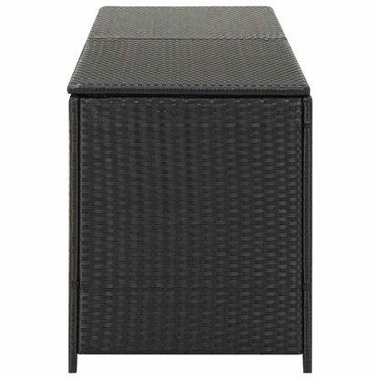 vidaXL Garden Storage Box Poly Rattan 200x50x60 cm Black 5