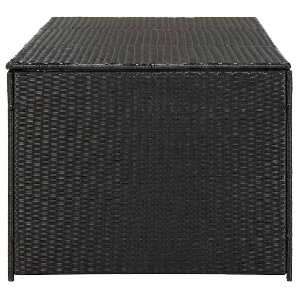 vidaXL Garden Storage Box Poly Rattan 180x90x70 cm Black 5