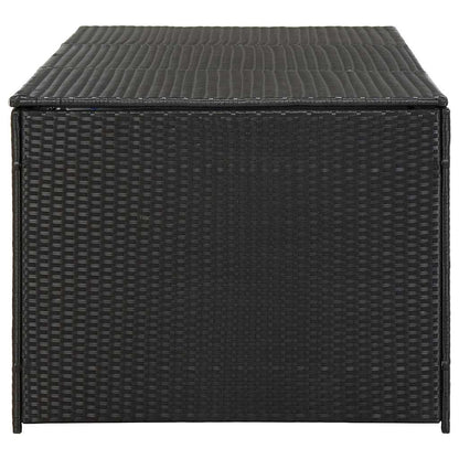 vidaXL Garden Storage Box Poly Rattan 180x90x70 cm Black 5