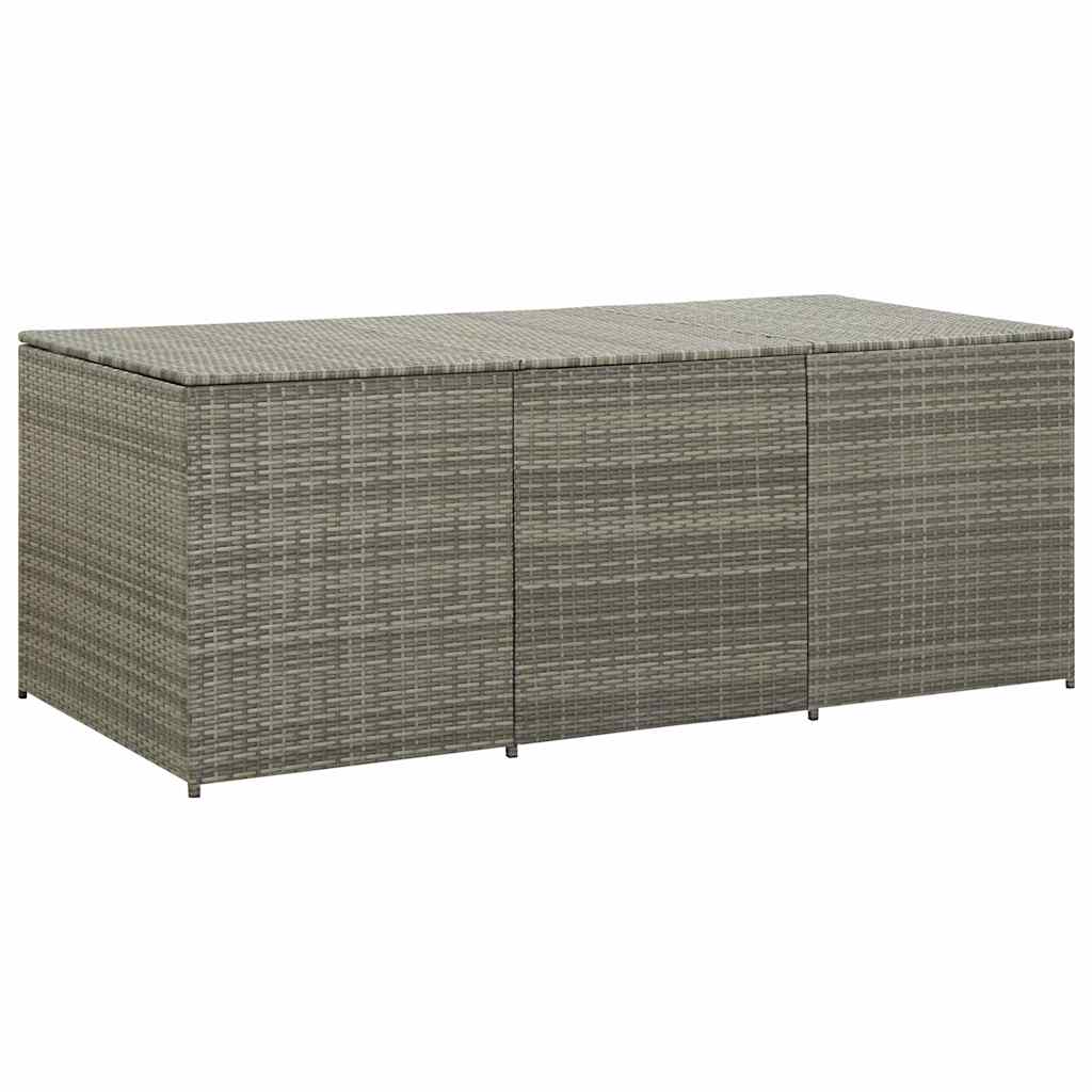 vidaXL Storage Chest | Grey | PE Rattan, Powder-Coated Steel | Large 2