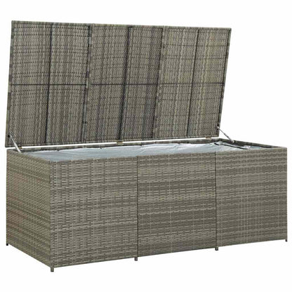 vidaXL Storage Chest | Grey | PE Rattan, Powder-Coated Steel | Large 3