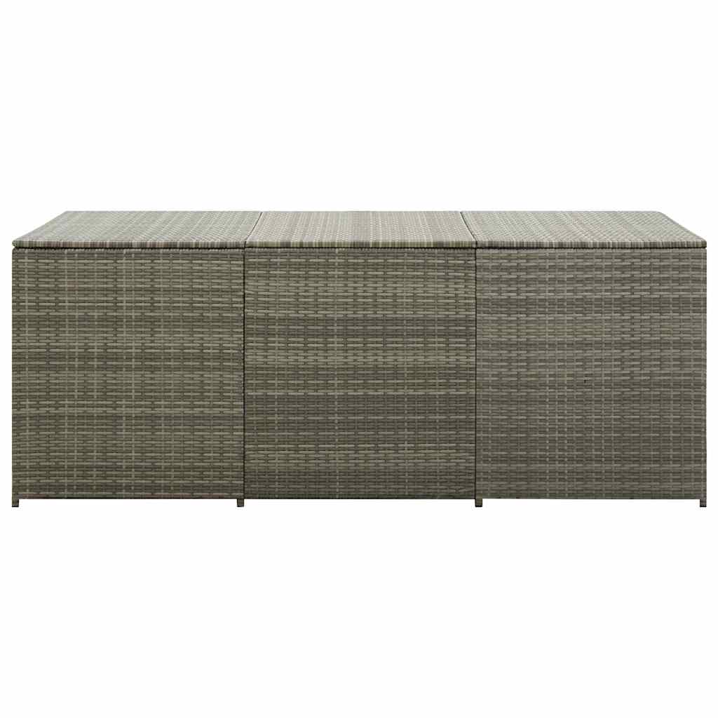 vidaXL Storage Chest | Grey | PE Rattan, Powder-Coated Steel | Large 4