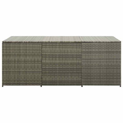 vidaXL Storage Chest | Grey | PE Rattan, Powder-Coated Steel | Large 4