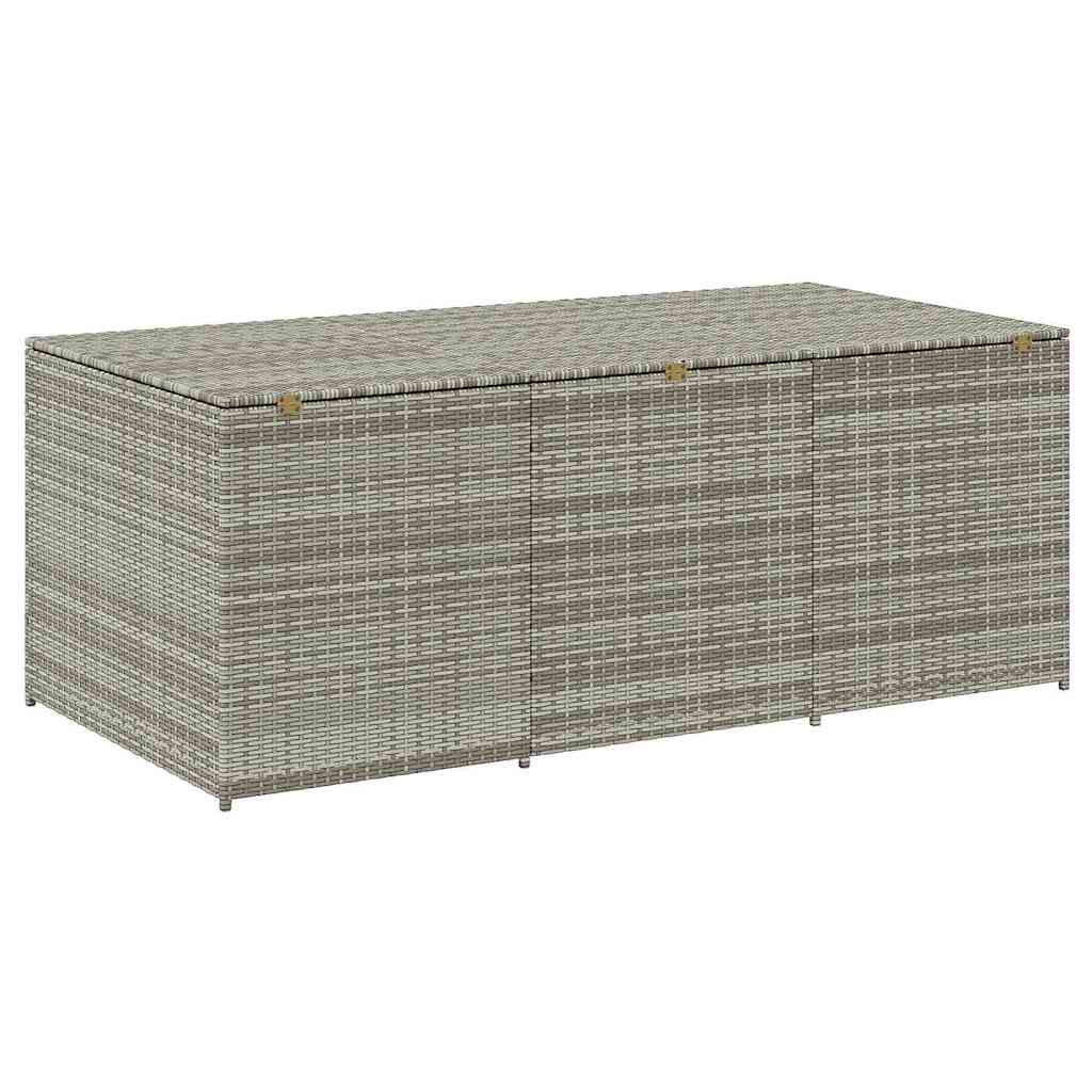vidaXL Storage Chest | Grey | PE Rattan, Powder-Coated Steel | Large 6