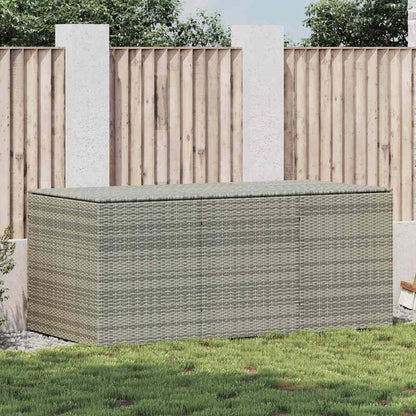 vidaXL Storage Chest | Grey | PE Rattan, Powder-Coated Steel | Large 1