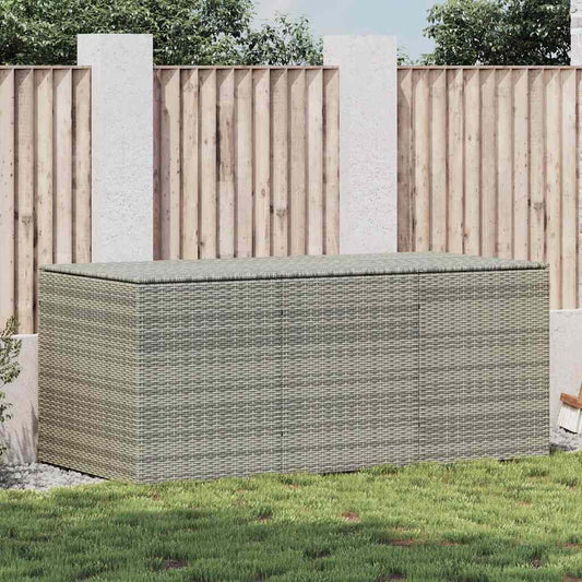 vidaXL Storage Chest | Grey | PE Rattan, Powder-Coated Steel | Large 1