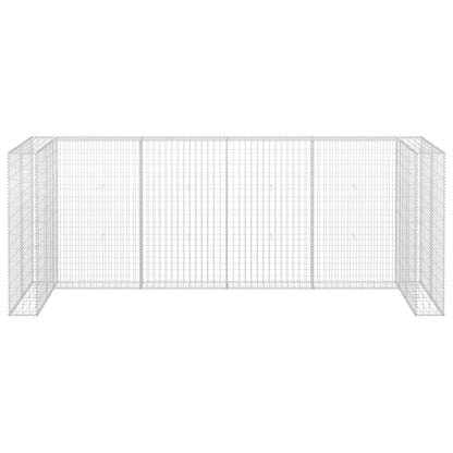 vidaXL Gabion Wall for Garbage Bins Galvanised Steel 320x100x120 cm 4
