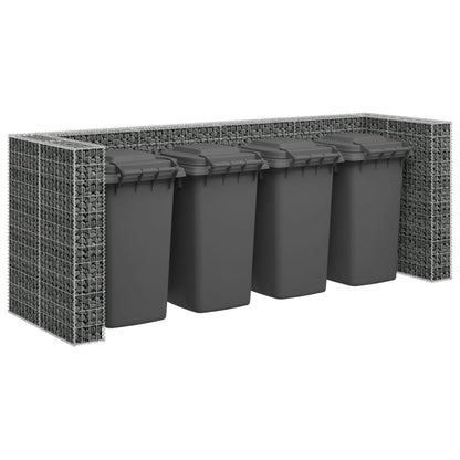 vidaXL Gabion Wall for Garbage Bins Galvanised Steel 320x100x120 cm 1